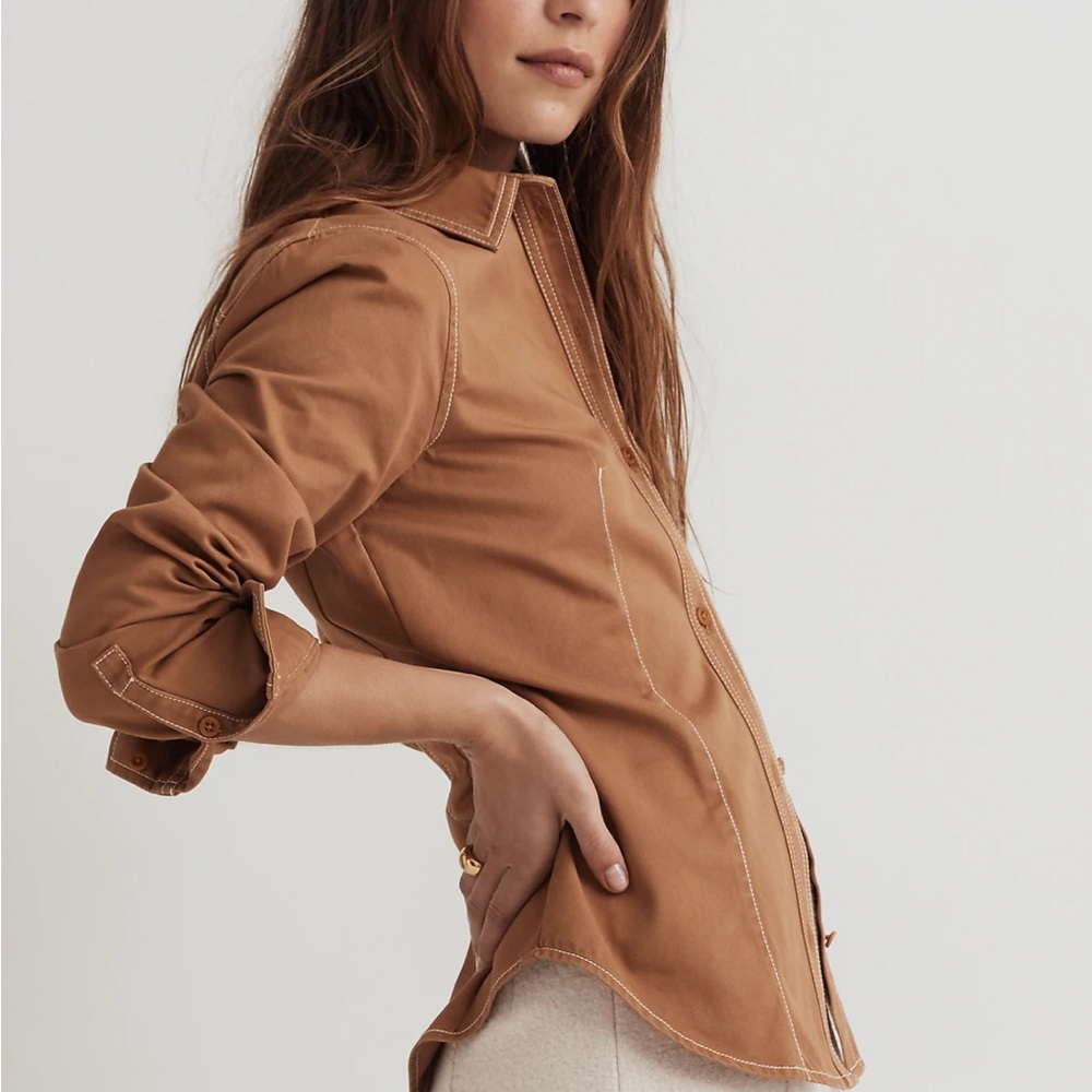 NEW: Madewell Darted Button-Up Shirt in (Re)generative Chino